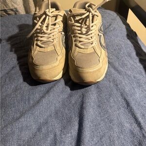 Dior Men's Sneakers in Beige and Gray